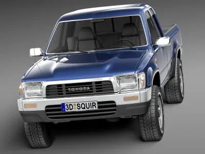 Toyota Hilux Pickup Extended cab 1989-1997 3D model