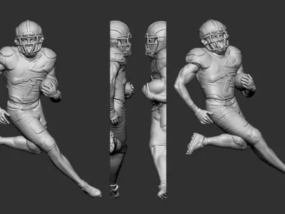 Rugby Player Pendant 3D print model