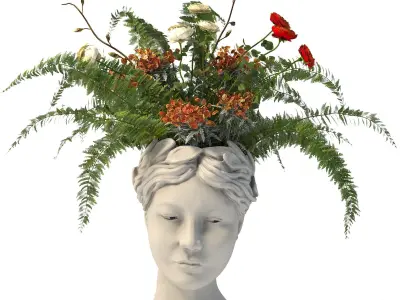 face vase decoration 3D model