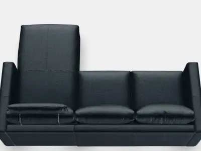VIMLE 3-seat sofa 2 Low-poly 3D model