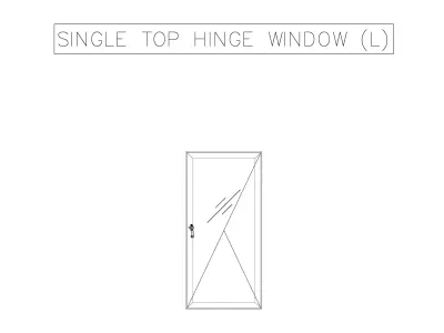 2D Casement Windows Top View 3D model