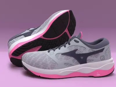 3D sport shoe Tenis mizuno falcon 3 3D model