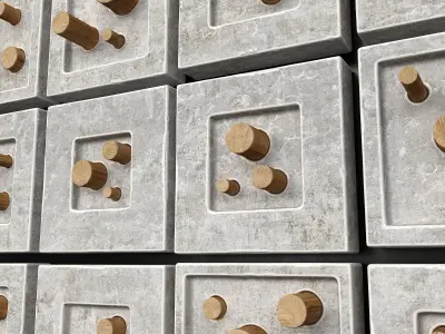 Stone hole panel n3 3D model