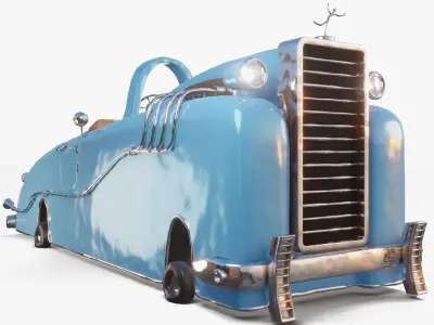 Stylized Cartoon Car 3D model purchase