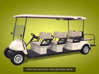 Airport - Utility Golf Cart -- Electric Vehicle 3D Model Pack