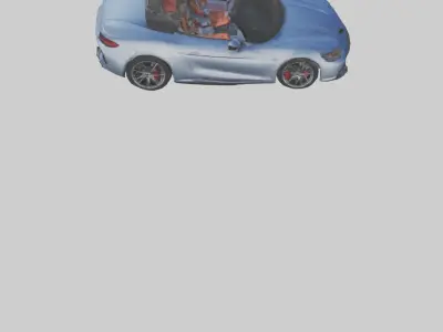 Highperformance Convertible model Low-poly 3D model