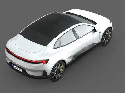 Polestar 4 2024 Low-poly 3D model
