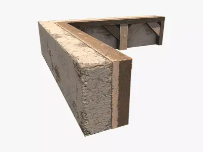 Medieval Ground Layout V01 Low-poly 3D model