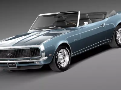 Chevrolet Camaro SS RS convertible CG 1967  3D model