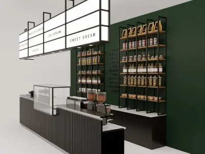 counter starbucks 3D model