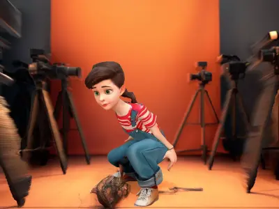 Youthful Character Overalls model pack Low-poly 3D model