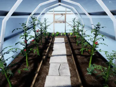 Greenhouse - Gardening Tools Low-poly 3D model