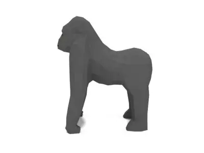 Low Poly Cartoon Gorilla Low-poly 3D model