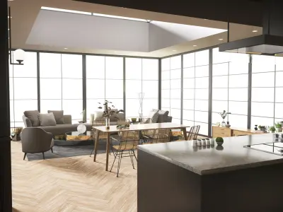 Apartment Interior Scene 02 3D Model 3D model