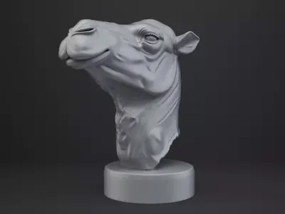 Camel Bust - Animal Figurine 3D print model