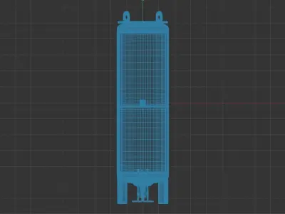 C02 vertical compression tank 3D model
