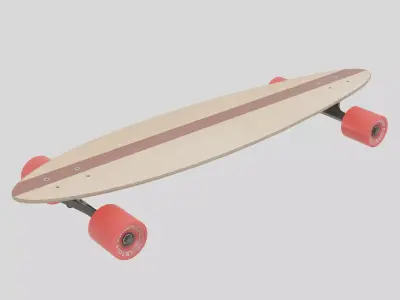 Longboard pintail 3D model