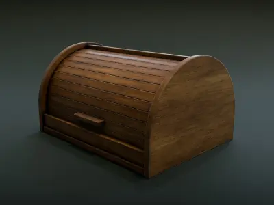 Roll-Top Bread Box Low-poly 3D model
