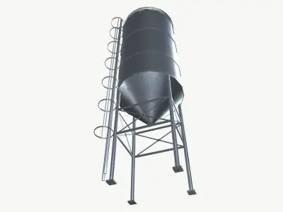 Oil tank Low-poly 3D model