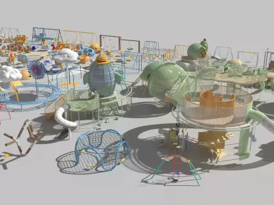 Amusement Park Equipment 3D model
