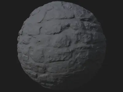 Yellow stone seamless wall texture 3D model