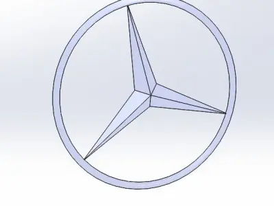 Merceds logo 3D print model