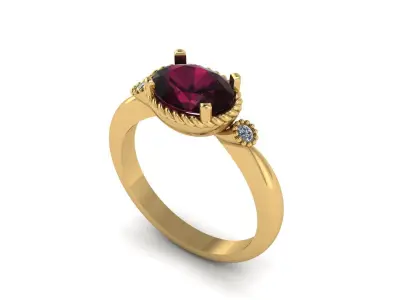 Ruby Ring Free 3D print model