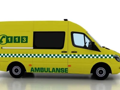 Mercedes Benz Sprinter L2H2 2015 Norway Ambulance 3D model