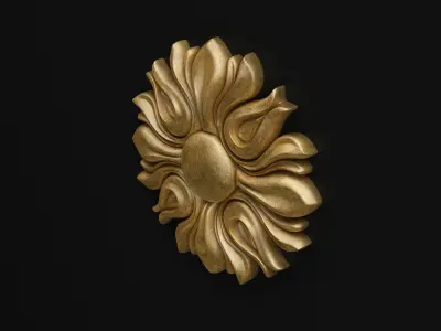 Carved rosette 3D model
