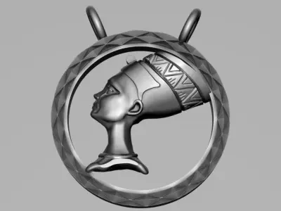 Queen Nefertiti pendant 3D print model