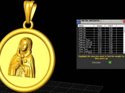 Madonna Pendant 3D print model