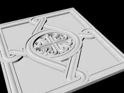 Central decor ornament for furniture 3D model 275