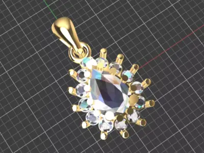 pear pendant Free 3D model