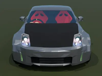 Nissan 350Z Fairlady Low Poly Low-poly 3D model