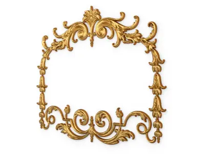 Plaster decorative frame ornament 26 3D model