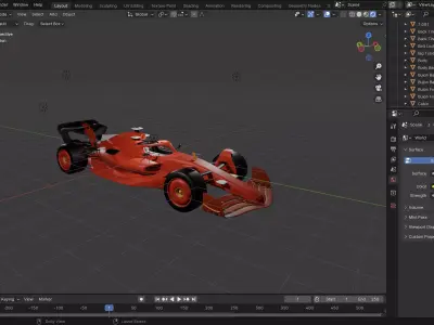 F1 Academy Test Car 3D model