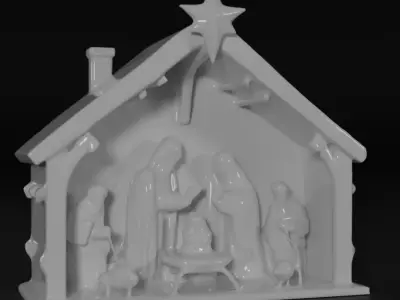 abstract nativity scene 2 3D model