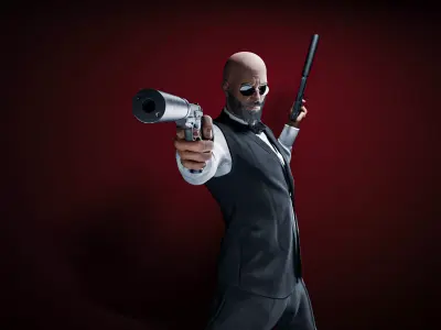 Hitman Game Ready Character Model  Low-poly 3D model