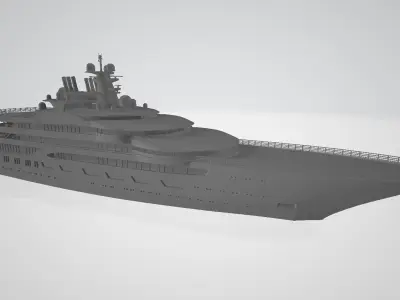 Superyacht Dilbar print ready 3D model 3D print model