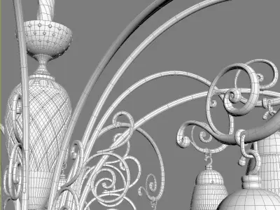 Chandelier Masiero Luxury Magnifica 12 1 3D model