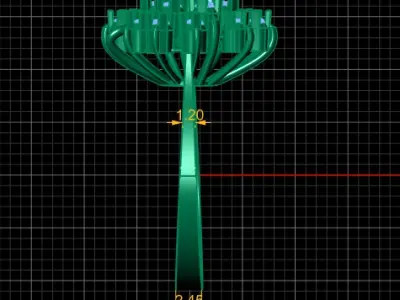 DIAMOND CLUSTER ENGAGEMENT RING 3D PRINTABLE MODEL 3D print model