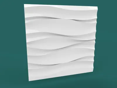 decorative 3d panel wave 3D model