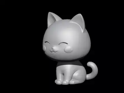 Mini Kawaii Anime Cat Chibi Neko Guardian Figurine One Piece 3D print model