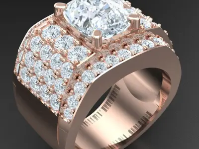 Luxury Men Rings Designs 6MR051 3D print model