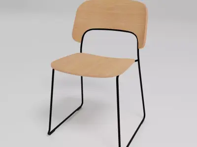 AFI - Sled base stackable chair - Free 3D model