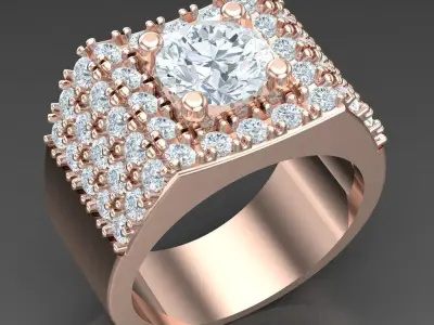 Luxury Men Rings Designs 6MR047 3D print model