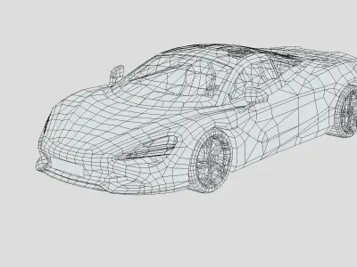 McLaren 750S coupe 2024 Low-poly 3D model