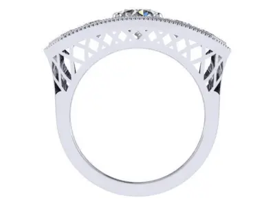 Art Deco Ring 3D print model 14