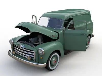 GMC PANEL TRUCK 1952 3D model