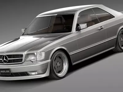 Mercedes-Benz W126 560 SEC AMG 1991 3D model